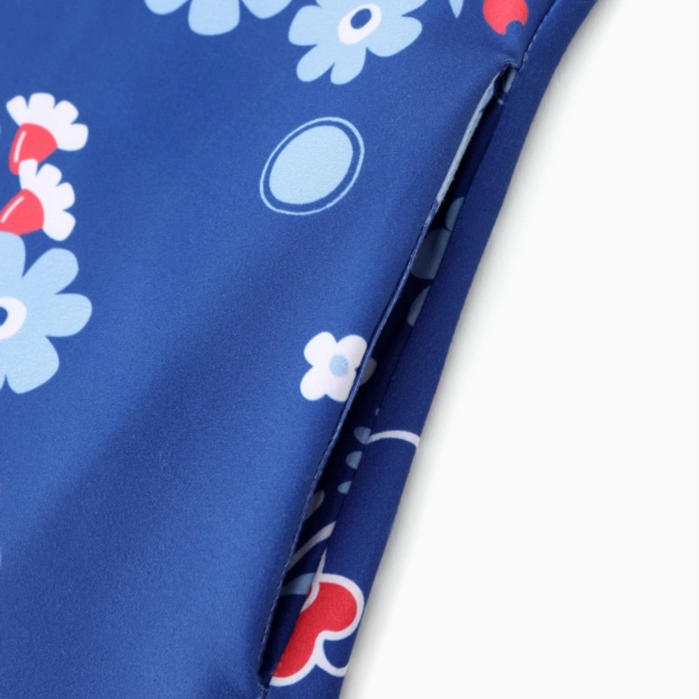 Disney Mickey and Friends Minnie Floral Print Blue Dress - Picture 5 of 11